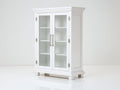 Vitrina de madera 100 x 45 x 180 cm - blanco - diseño clásico con dos puertas de cristal